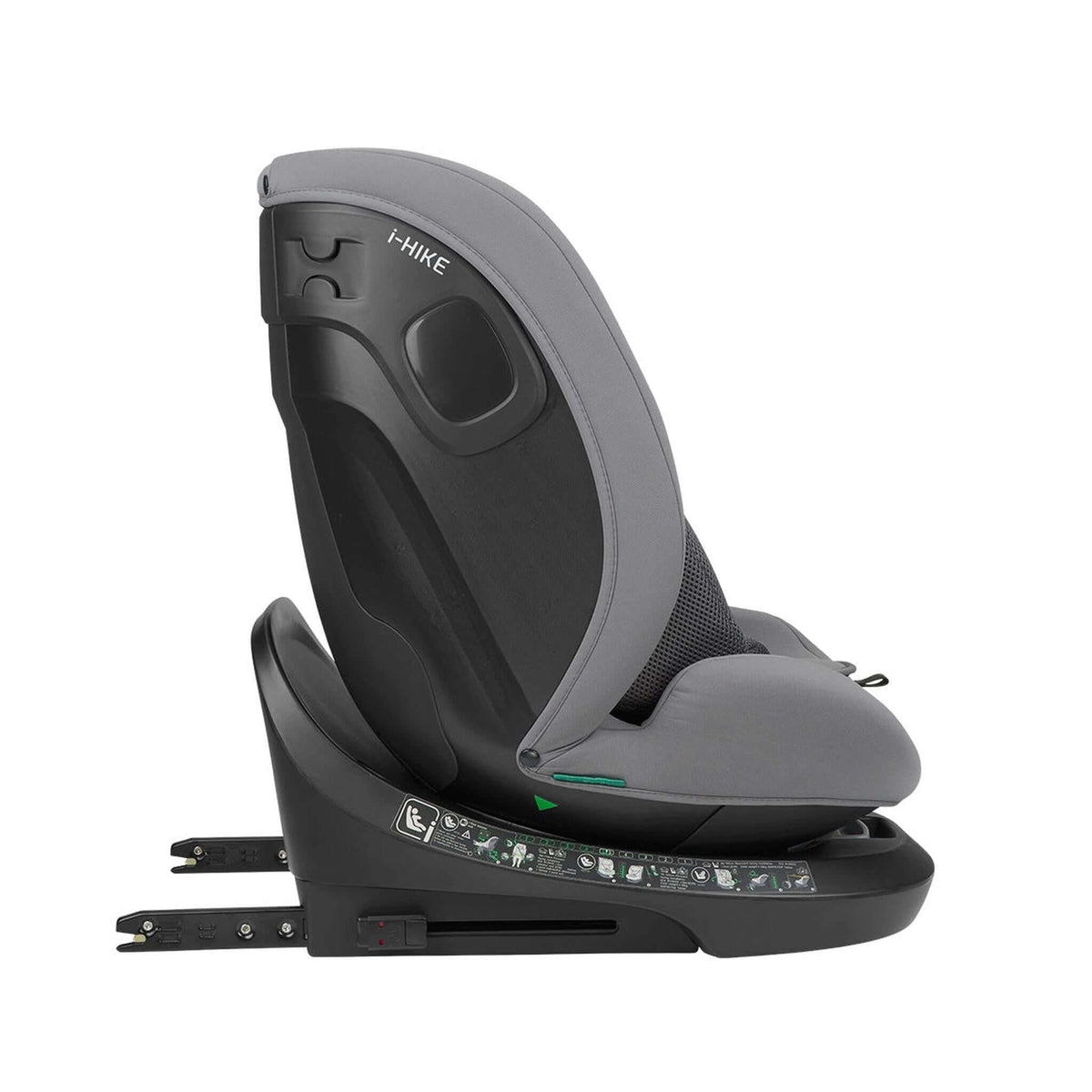 KikkaBoo i-Hike i-Size Car seat ISOFIX 40-150 cm Light Grey 2025 – forward-facing side view