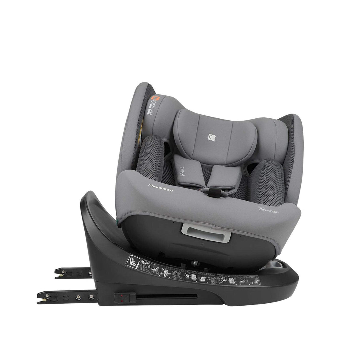 KikkaBoo i-Hike i-Size Car seat ISOFIX 40-150 cm Light Grey 2025 – rotation