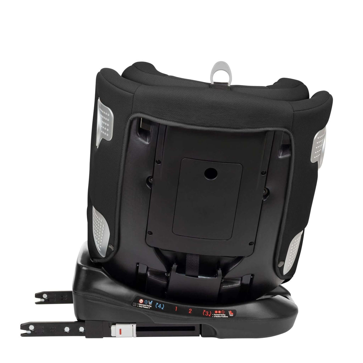 KikkaBoo i-Moove 360° Rotating Baby Child Car Seat i-Size With ISOFIX Black – rear view