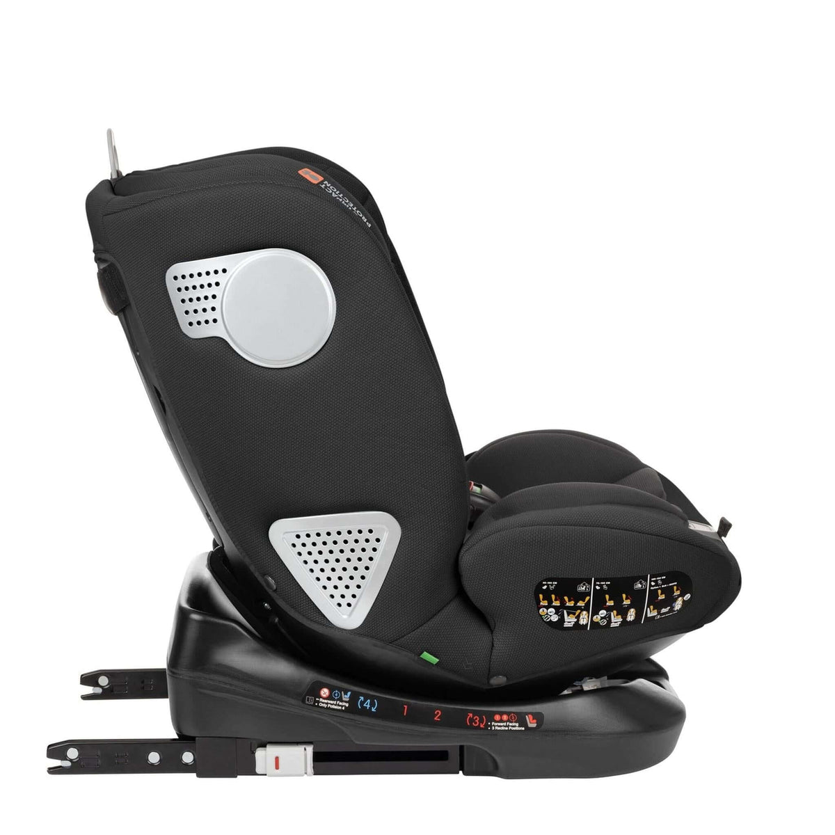 KikkaBoo i-Moove 360° Rotating Baby Child Car Seat i-Size With ISOFIX Black – recline position 2