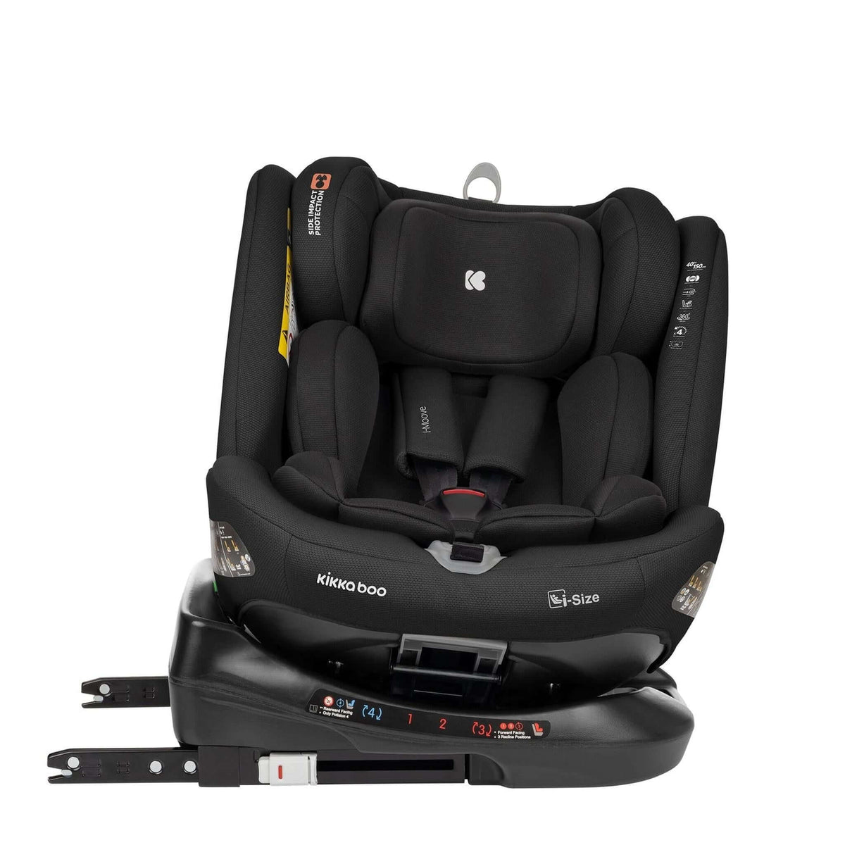 KikkaBoo i-Moove 360° Rotating Baby Child Car Seat i-Size With ISOFIX Black – rotation