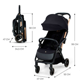 Kinderkraft Apino Compact Baby Stroller Pushchair Raven Black