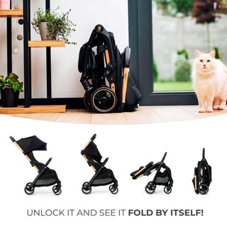 Kinderkraft Apino Compact Baby Stroller Pushchair Raven Black