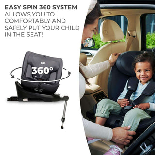 Kinderkraft Baby Infant i-360 Rotating/Swivel Car Seat ISOFIX i-Size - Grey