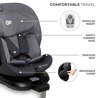 Kinderkraft Baby Infant i-360 Rotating/Swivel Car Seat ISOFIX i-Size - Grey