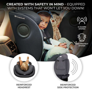 Kinderkraft Baby Infant i-360 Rotating/Swivel Car Seat ISOFIX i-Size - Grey