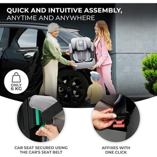 Kinderkraft Comfort Up i-Size Safety Car Seat Booster from 15mths- 12Y Green