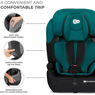 Kinderkraft Comfort Up i-Size Safety Car Seat Booster from 15mths- 12Y Green