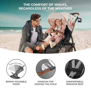 Kinderkraft Grande Plus Toddler Pushchair Pram Stroller Foldable up to 22kg Grey
