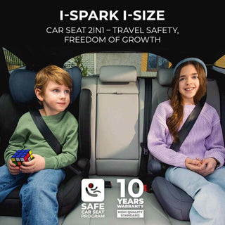 Kinderkraft I-SPARK i-Size Child Adjustable Travel Car Seat 100-150cm - Black