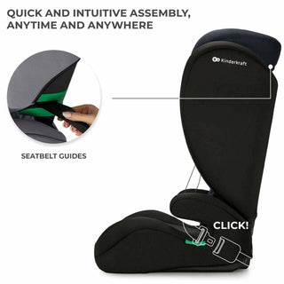 Kinderkraft I-SPARK i-Size Child Adjustable Travel Car Seat 100-150cm - Black