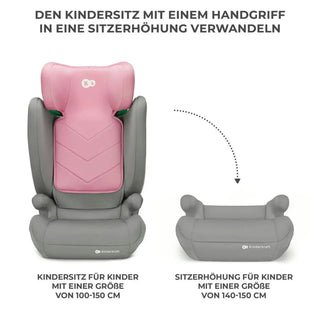 Kinderkraft I-Spark Group 2/3 R129 i-Size Car Seat - Pink