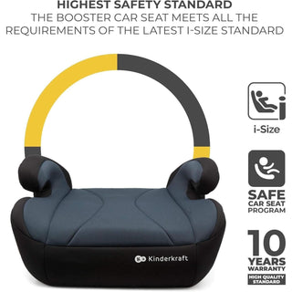Kinderkraft I-boost Car Seat, I-size, 135-150cm, Baby Seat, Booster Seat Black
