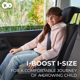 Kinderkraft I-boost Car Seat, I-size, 135-150cm, Baby Seat, Booster Seat Green
