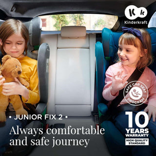 Kinderkraft Junior Fix 2 i-Size Car Booster Child Seat ISOFIX, 3-12Y Black