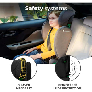 Kinderkraft Junior Fix 2 i-Size Car Booster Child Seat ISOFIX, 3-12Y Black