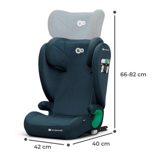 Kinderkraft Junior Fix 2 i-Size Car Booster Child Seat ISOFIX, 3-12Y Harbour Blue