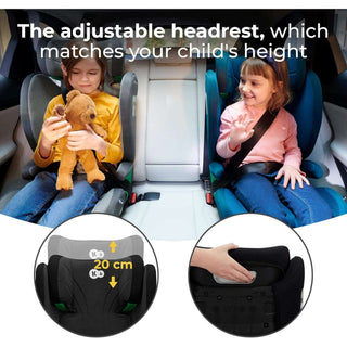 Kinderkraft Junior Fix 2 i-Size Car Booster Child Seat ISOFIX, 3-12Y Black