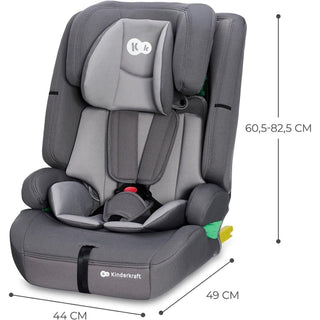 Kinderkraft Safety FIX2 I-Size Baby Booster Child Car Seat ISOFIX - Grey