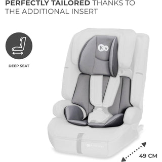 Kinderkraft Safety FIX2 I-Size Baby Booster Child Car Seat ISOFIX - Grey