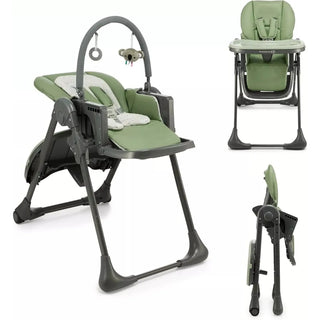Kinderkraft Tummie, 2-in-1 Baby Hign Chair Bouncer Ergonomic Comfortable Green