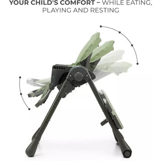 Kinderkraft Tummie, 2-in-1 Baby Hign Chair Bouncer Ergonomic Comfortable Green