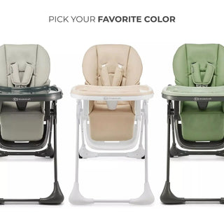 Kinderkraft Tummie, 2-in-1 Baby Hign Chair Bouncer Ergonomic Comfortable Green