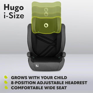 Lionelo Hugo i-Size Child Car Seat with ISOFIX-Black Grey
