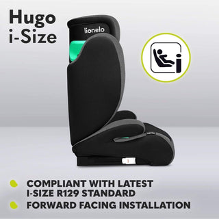 Lionelo Hugo i-Size Child Car Seat with ISOFIX-Black Grey