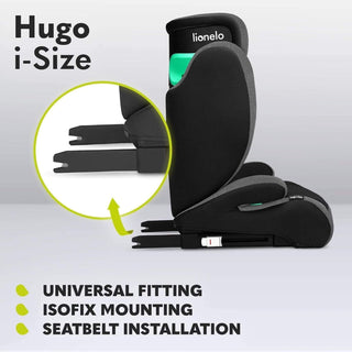 Lionelo Hugo i-Size Child Car Seat with ISOFIX-Black Grey