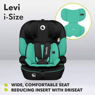 Lionelo Levi I-Size Car Seat 9-36kg Infant to 12 Years Side Protection, Green