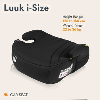 Lionelo Luuk I-Size Booster Car Seat for Kids 22-36kg/125-150cm Black