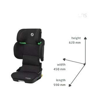 Maxi-Cosi Tanza i-Size, High Back Booster Seat, 3.5–12 Y, ISOFIX, Full Black