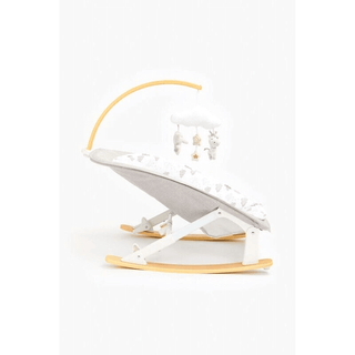 Mothercare Grey Cloud Wooden Baby Rocker Swing Suitable Approx. up to 9 months