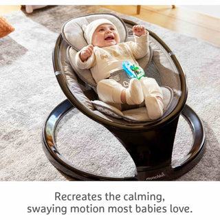 Munchkin Electric Baby Bouncer Chair Swing Rocker & Gentle Baby Bouncing Chair with Motion & Sounds - Black