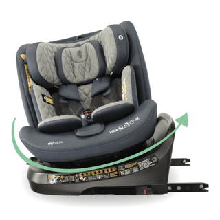 My Babiie MBCSSPINTTCH i-Size 40-150cm Top Tether Spin Car Seat Slate Blue