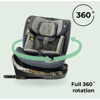 My Babiie MBCSSPINTTCH i-Size 40-150cm Top Tether Spin Car Seat Slate Blue