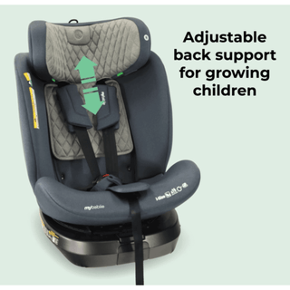 My Babiie MBCSSPINTTCH i-Size 40-150cm Top Tether Spin Car Seat Slate Blue