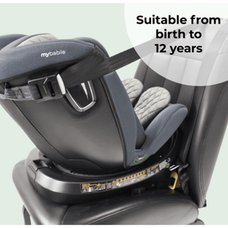 My Babiie MBCSSPINTTCH i-Size 40-150cm Top Tether Spin Car Seat Slate Blue