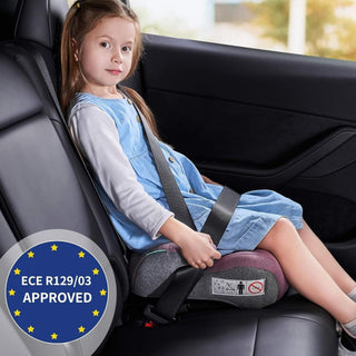 Pf.Ebro i-Size Booster Seat Toddler Car Seat Lightweight Backless Booster Purple