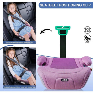 Pf.Ebro i-Size Booster Seat Toddler Car Seat Lightweight Backless Booster Purple