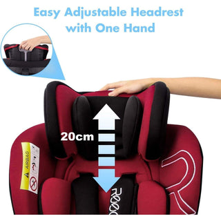 Reecle 360 Swivel ISOFIX Car Seat for Group 0+1/2/3 Red