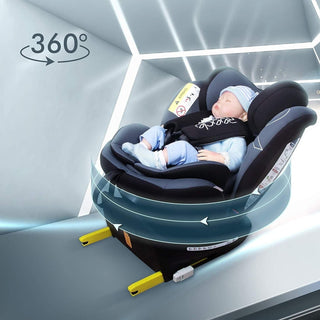 Reecle 360 Swivel ISOFIX Car Seat for Group 0+1/2/3 Grey