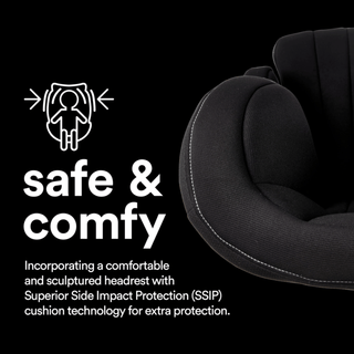 Apramo Ostara Fix High Back Booster Car Seat, Group 2/3 3–12 Years – Black Platinum