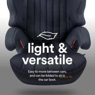 Apramo Ostara Fix High Back Booster Car Seat, Group 2/3 3–12 Years – Black Platinum