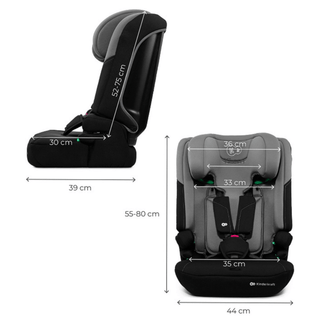 Kinderkraft I-COMFY i-Size Group 1/2/3 Car Seat - Dark Grey