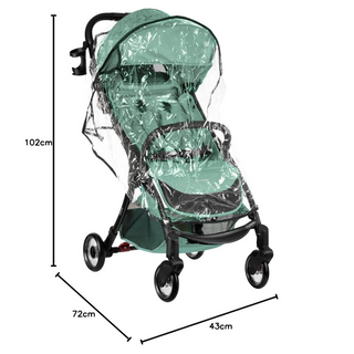 Kikkaboo Baby Stroller Pushchair Cloe Cabin-Approved from Birth to 22kg Mint
