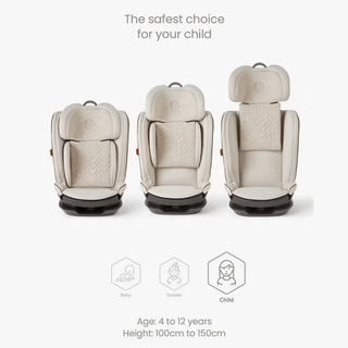 Silver Cross Discover i-Size with ISOFIX Child Baby Car Seat Booster - Almond
