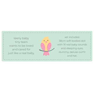 Tiny Tears Baby – 38cm Soft Bodied Doll with 16 Baby Sounds