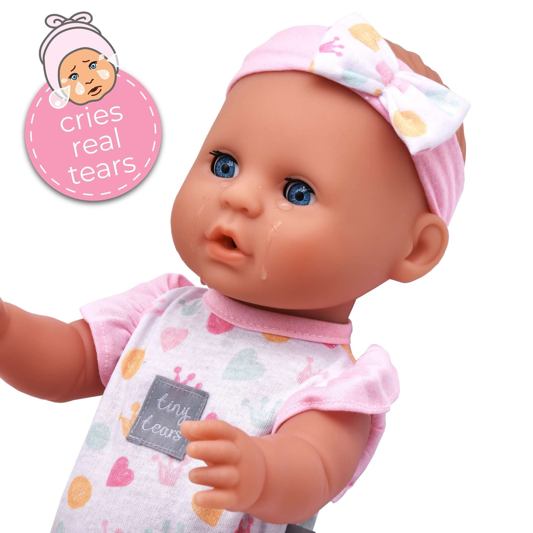 Tiny Tears Doll Baby Classic –38cm Drinking Crying Wetting – The